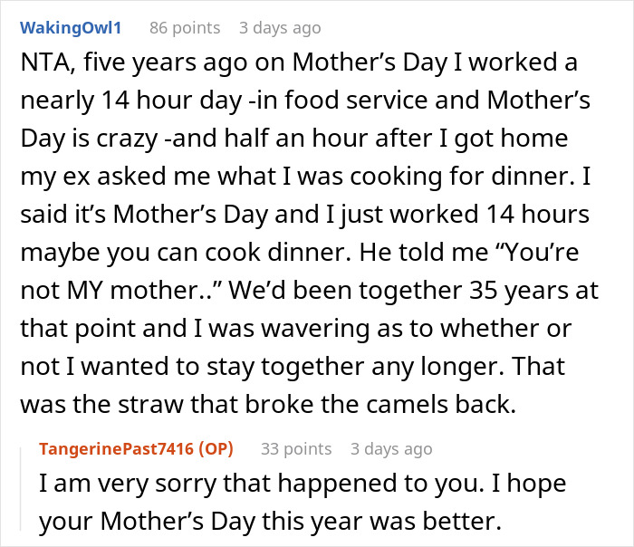 Clueless Husband Makes Wife Cry On Mother’s Day: “You Aren’t My Mother”