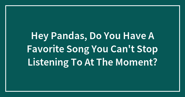 Hey Pandas, Do You Have A Favorite Song You Can’t Stop Listening To At The Moment? (Closed)