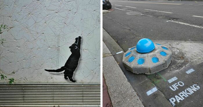 29 Whimsical And Clever Street Art Projects By Oakoak (New Pics)