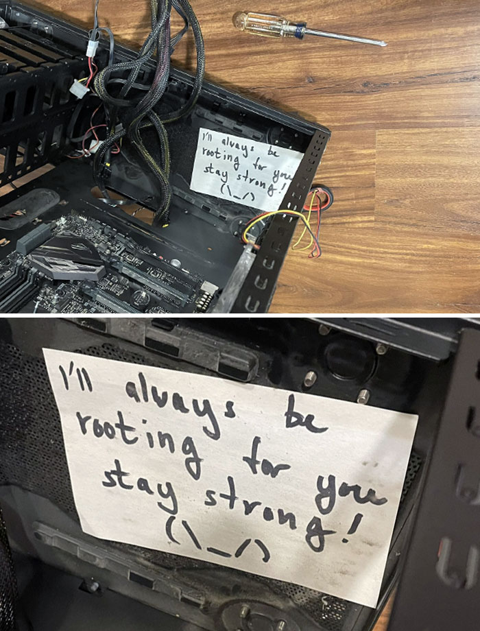 So My Ex Hid A Note Under My PSU After We Broke Up? I Just Found It 3 Years Later