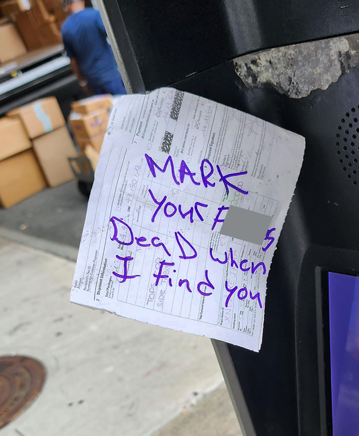 Found This Note Stuck To A Phone Charging Station In NYC. Looks Like Mark Is In Trouble