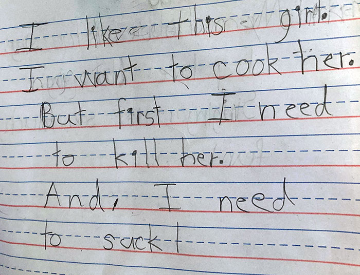 From My 6-Year-Old Daughter’s Writing Journal At School