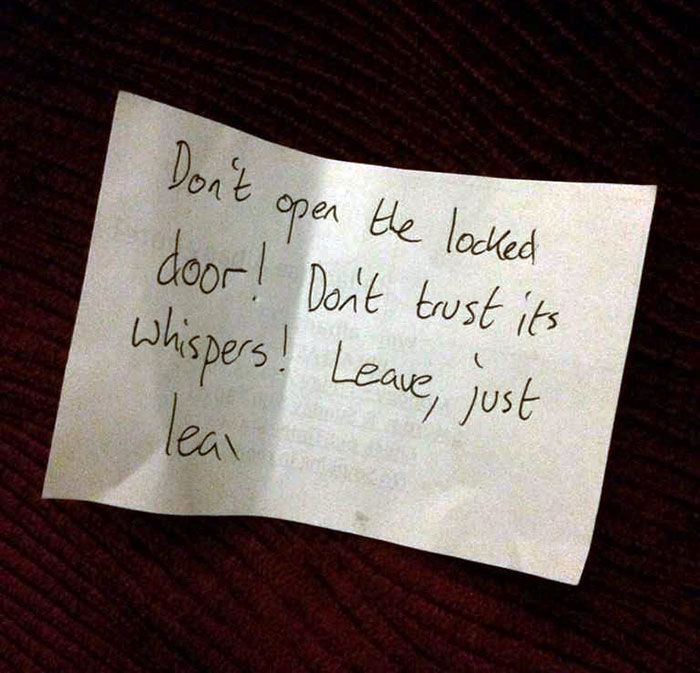 So I'm In A Hotel In Edinburgh, And I've Just Found This Note In One Of The Drawers