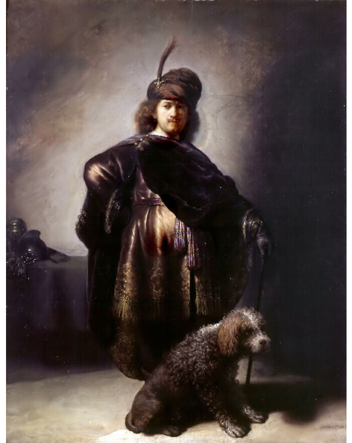 Rembrandt's Baroque-Style Self-Portrait With A Poodle, Circa 1631