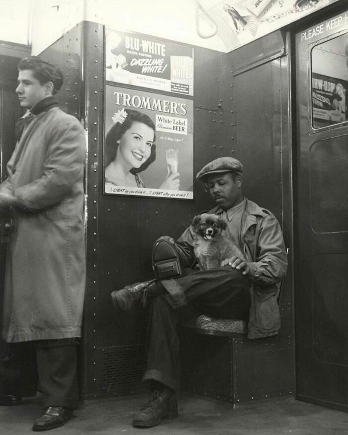 Johnny Lunchbucket And Friend - "A" Train To Brooklyn, New York, 1940s