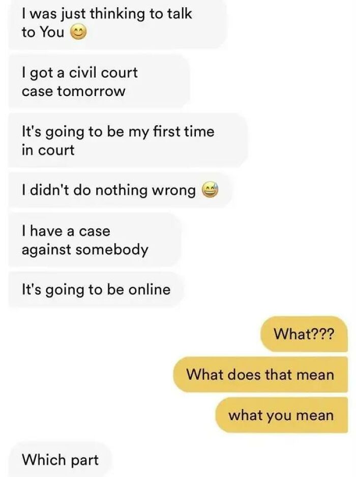 This Guy Who Thought He Deserved This Woman's Attention After Telling Her He's Going To Court