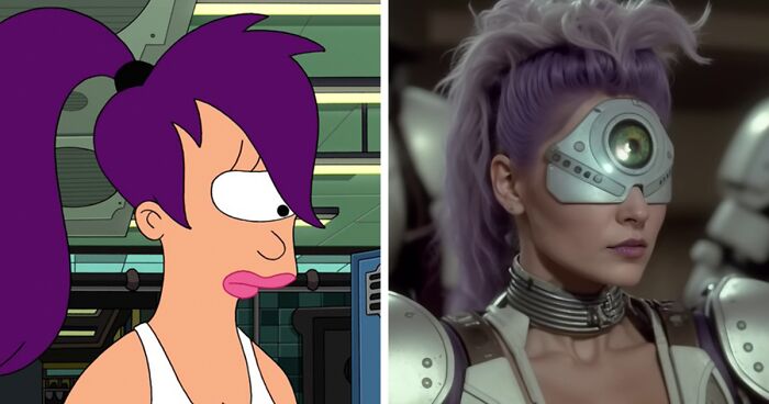 31 Futurama Characters If They Were From Some Old ’80s Sci-Fi Movie, Designed By AI