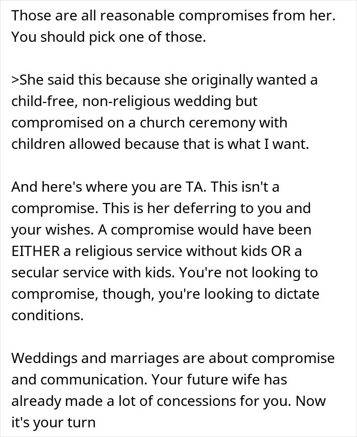 Guy Runs His Wedding ‘Compromise’ Past People Online, Gets Called Out