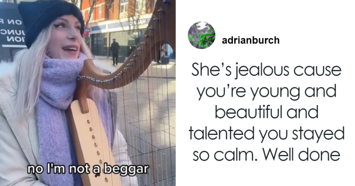 Harpist Ironically Plays “Careless Whisper” While “Karen” Can’t Stop Berating Her