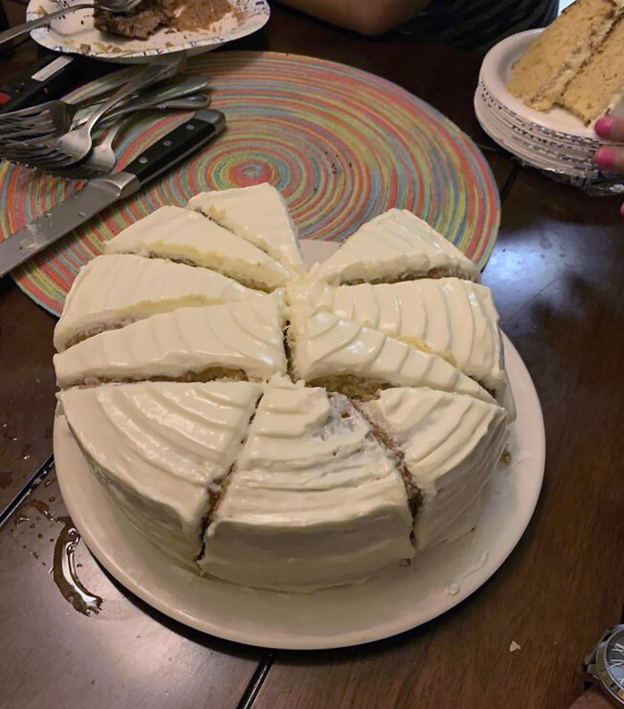 The Way My Mother-In-Law Sliced This Birthday Cake