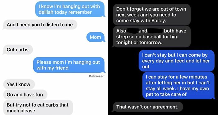 Appalling Texts Sent By Helicopter Parents Who Tried Controlling Adult Kids' Life (30 Examples)