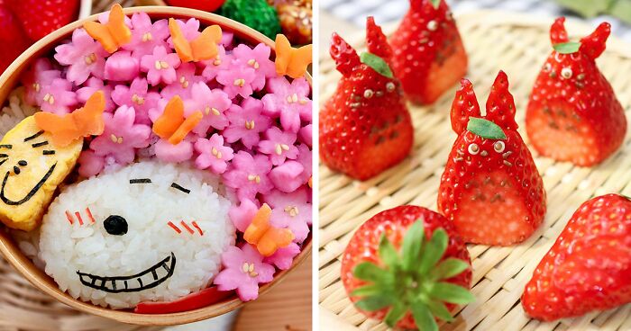 Food Artist Creates Cute Lunchboxes For Her Kids Inspired By Japan's Four Seasons (48 pics)