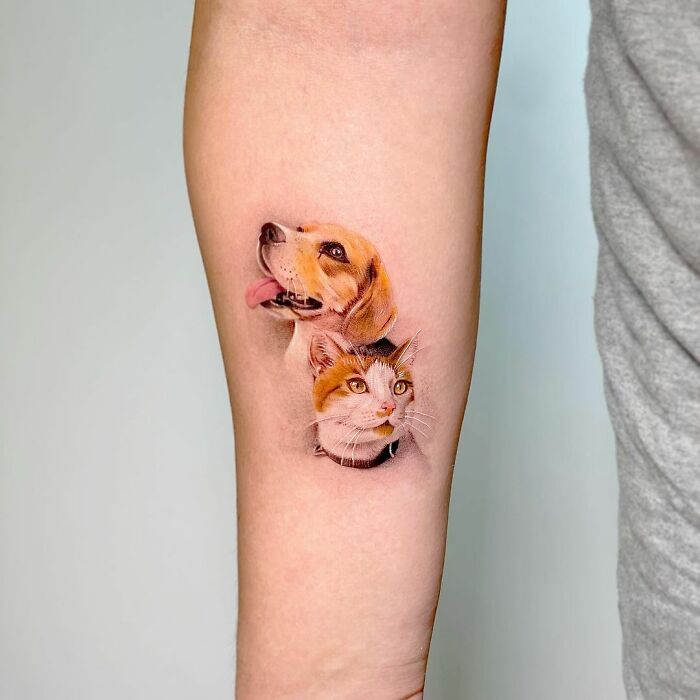 25 Cutest Pet Portrait Tattoos