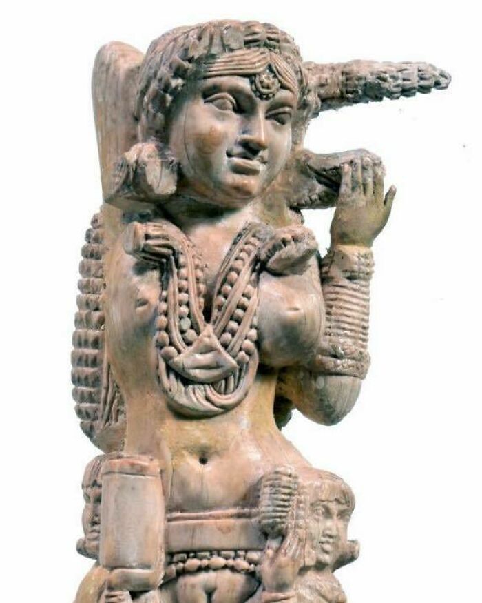 Indian Statuette Unearthed In Pompeii, (1st Century Ce) Ivory Statuette Of The Hindu Goddess “Lakshmi,” Museo Nazionale, Naples