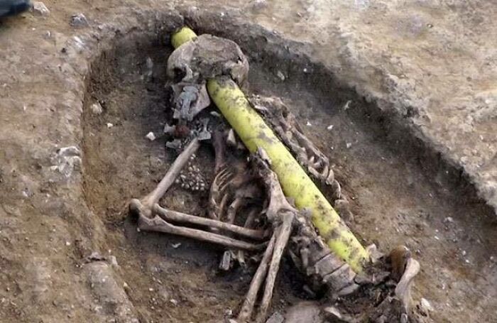 This Gas Line Happened To Be Laid Straight Through The Skull Of An Anglo Saxon Woman