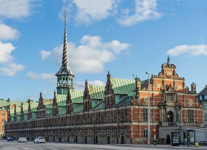 The Copenhagen Stock Exchange [1600s, Denmark] Built By King Christian Iv It Existed Until April 16 2024 When The Building - Including The Iconic Dragon Spire - Burned Down. Ironically The Four Dragons In The Spire Were Meant To Protect Against Fire