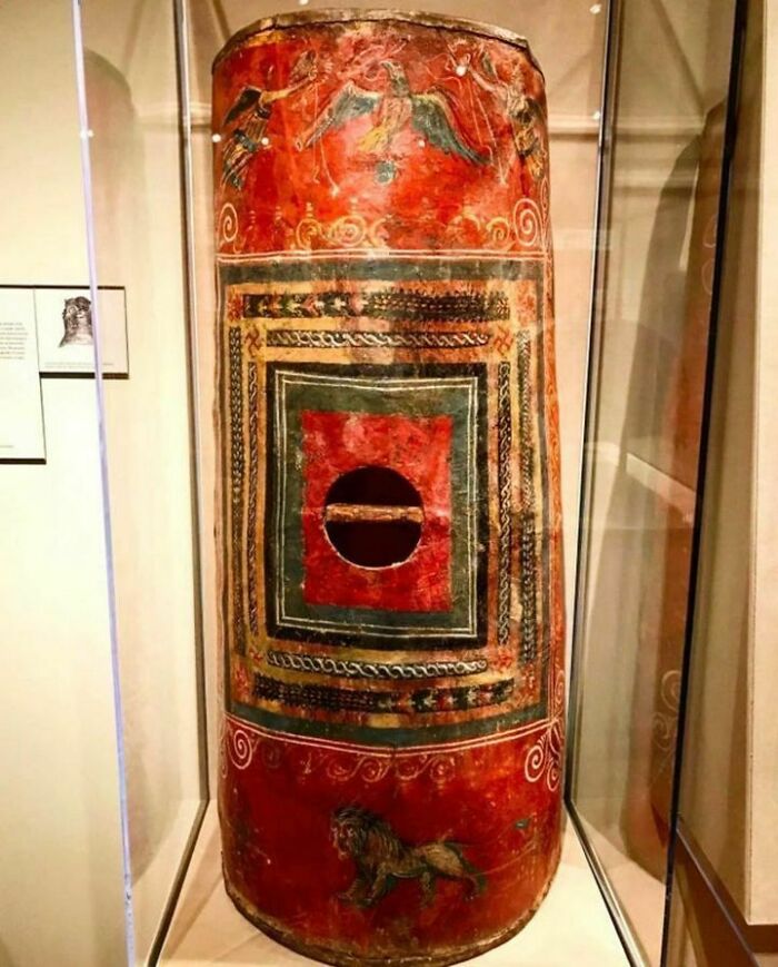 The Scutum Of Dura-Europos Is The Only Surviving Example Of A Roman Scutum Shield. The Wood Was Well Preserved By The Dry Climate. From Syria. 3rd Cent. A.d