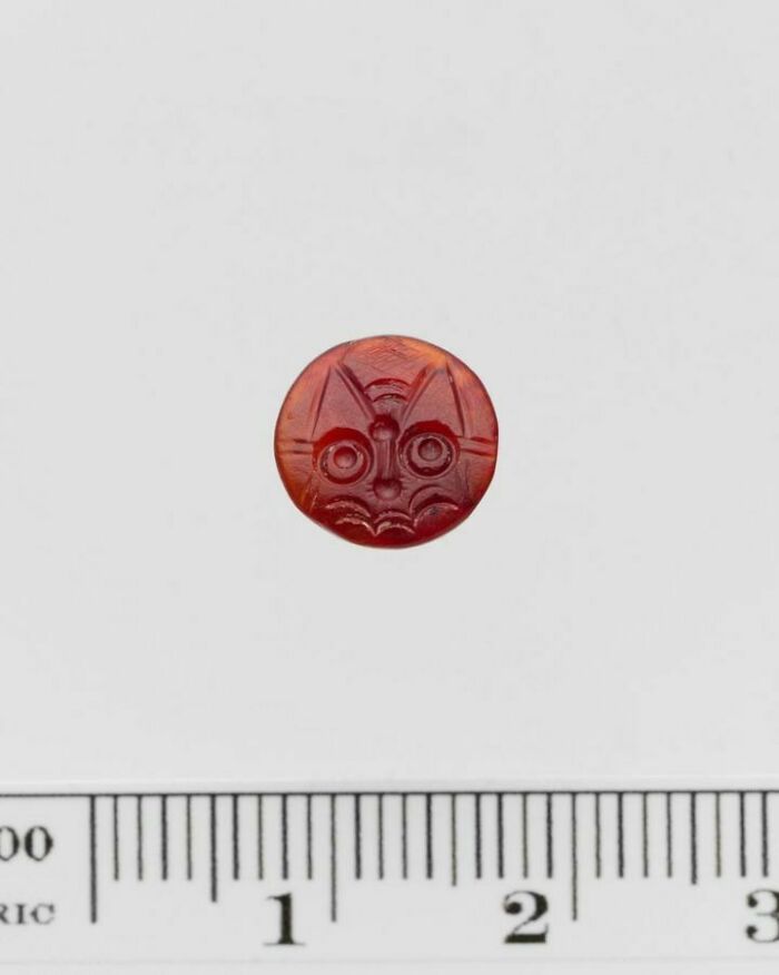 Carnelian Stamp Seal Featuring A Kitty, Minoan, 1900-1600 Bc