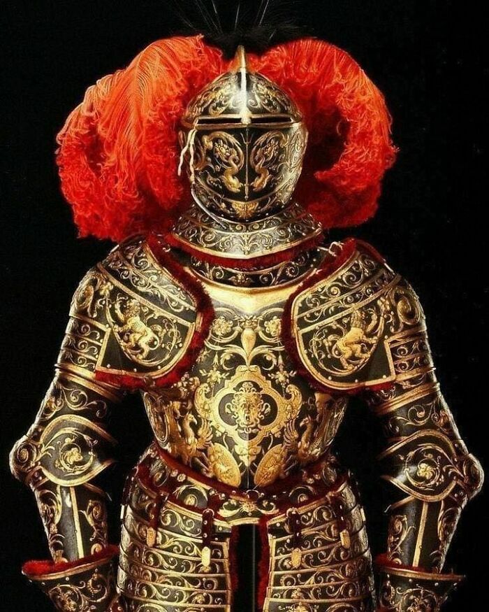 The Parade Armor Of The King Erik Xiv Of Sweden. Made By Eliseus Libaerts In 1563-1564, Now On Display At The Dresden Armoury