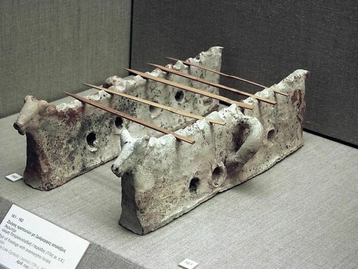 Stone Cooking Supports Used To Grill Skewers Of Meat By Minoans On Santorini, Circa 3600 Years Old