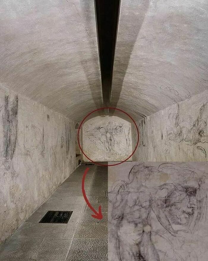A sala de estar secreta de Michelangelo foi encontrada sob uma igreja em Florença, Itália, em 1975 e agora está aberta ao público