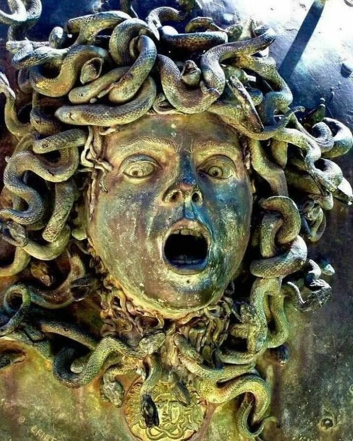 Bronze Head Of Medusa, From Hadrian’s Villa, Tivoli, Italy