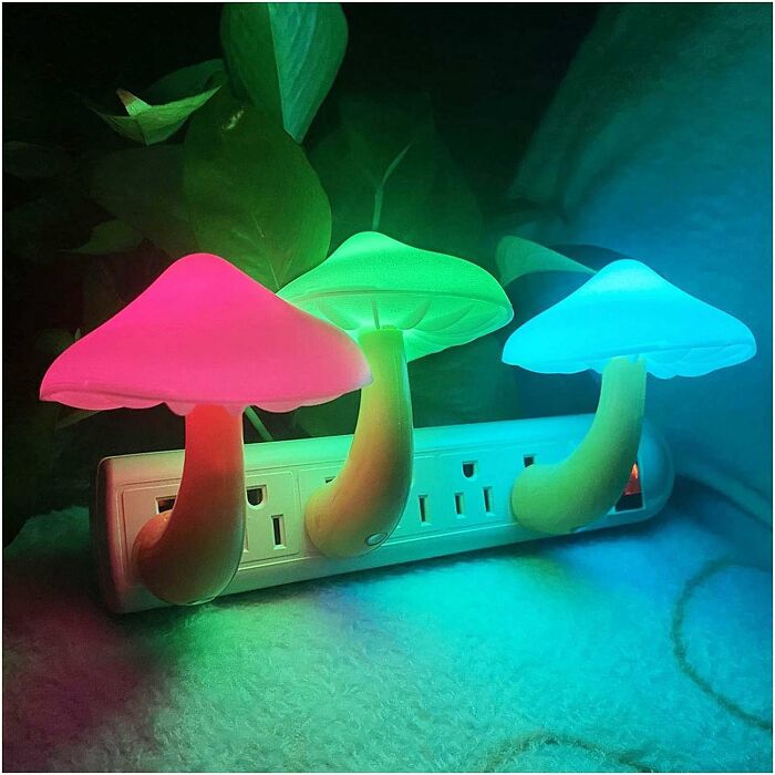 Plug In These Mushroom Night Lights To Avoid Stubbing Your Toe On A Toadstool In The Middle Of The Night 