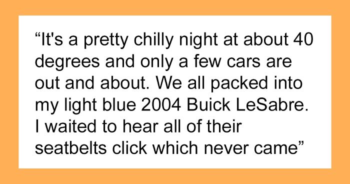 Friends Forced To Walk Home In 40-Degree Weather For Scoffing At Putting On Seatbelts In Guy's Car