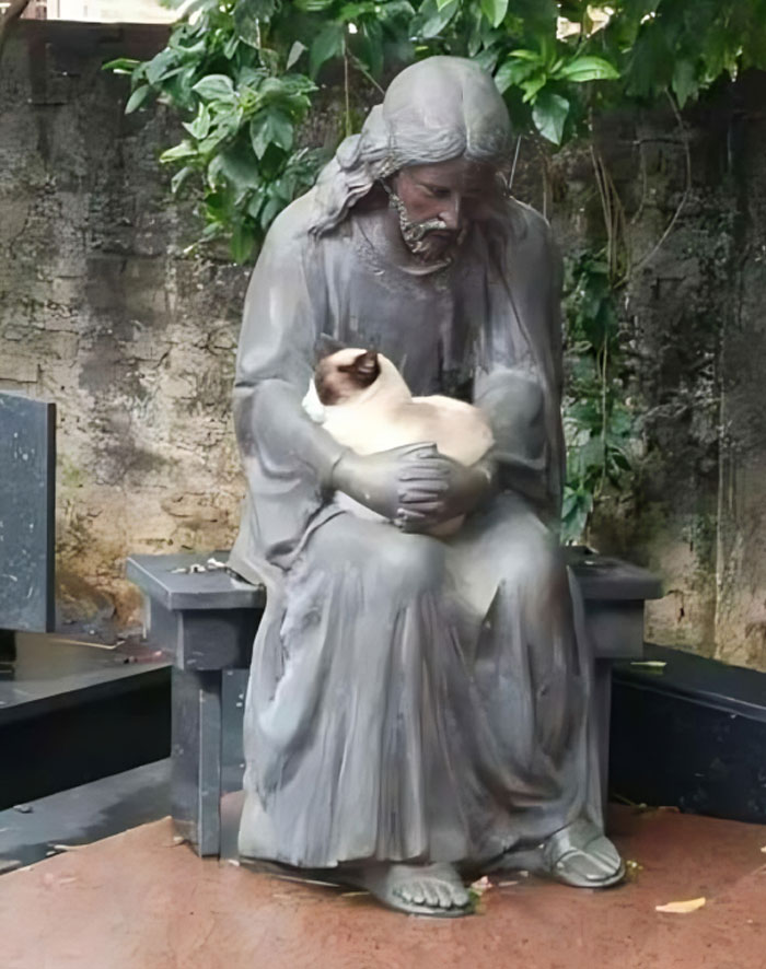 Guys, We Can Stop Waiting For Jesus To Return. There’s A Cat On His Lap. It’s Going To Be A While