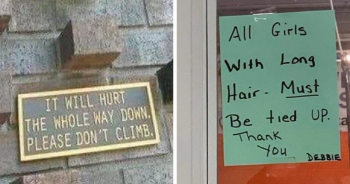 67 Times People Spotted A Sign With Such A Threatening Aura, They Just Had To Share It In This Group