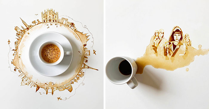 This Artist Creates Her Paintings Using Coffee, And Here Are Her 36 New Works