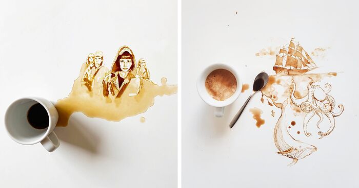 This Artist Creates Her Paintings Using Coffee, And Here Are Her 36 New Works