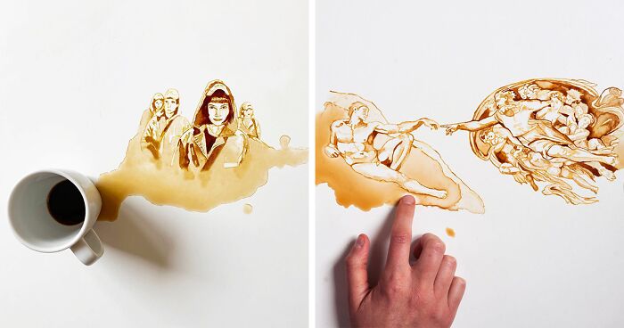 Coffee Paintings: 36 New Artworks By Giulia Bernardelli