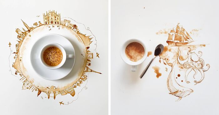 This Artist Creates Her Paintings Using Coffee, And Here Are Her 36 New Works