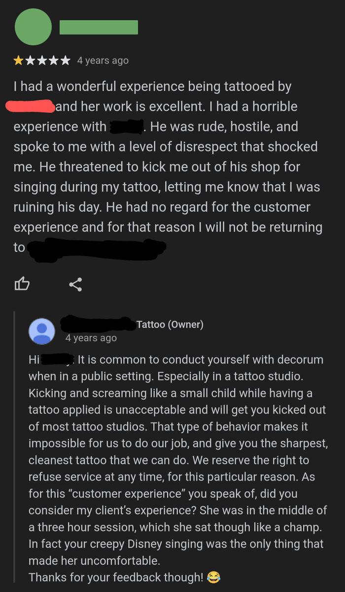 Tattoo Shop I Used To Like (Not My Review)