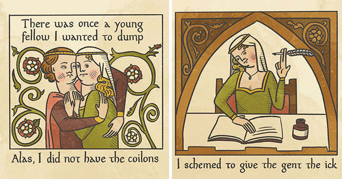 Modern Dating Written In The Style Of Medieval Elegance Results In A Hilarious Comic