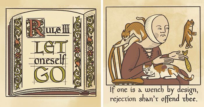 Clarice Tudor's Medieval Twist On Today's Dating Scene, Resulting In Hilarious Comic