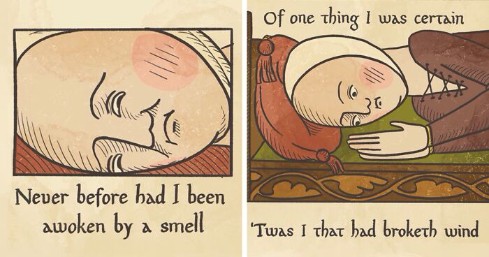 Artist Merges Medieval Elegance With Modern Dating, Resulting In Hilarious Comic