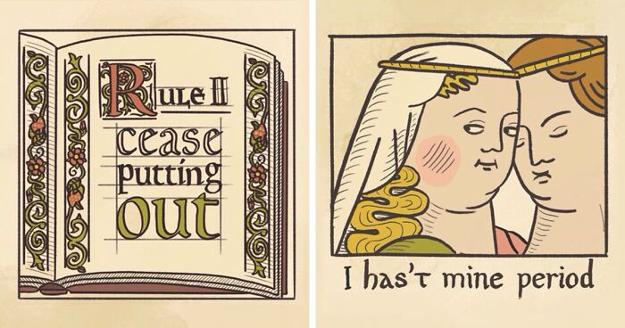 Modern Dating Written In The Style Of Medieval Elegance Results In A Hilarious Comic