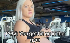 “Nothing Could’ve Prepared Me”: Woman Hilariously Uses Huge Baby Bump To Fend Off Men At The Gym