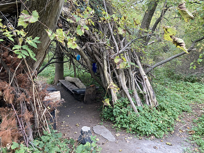 Found A Homeless Person's Stick House In The Woods