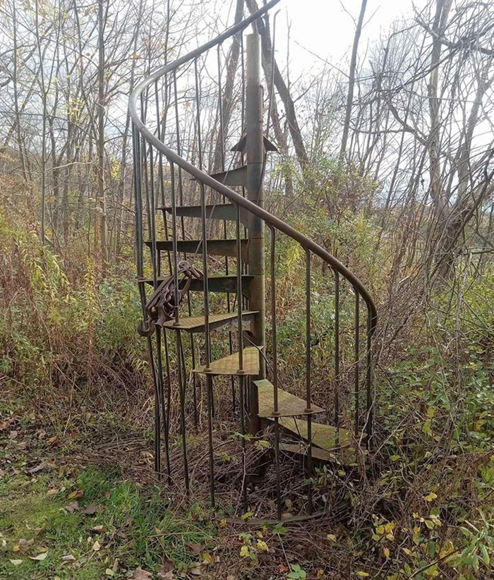 Staircase To Nowhere In The Middle Of The Woods