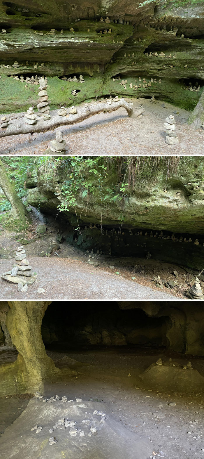 Got Blair Witch Vibes From These Rock Cairns I Found Deep In The Woods In A Remote Area