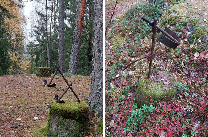 Found In A Finnish Forest With Jogging Paths. 4 Of Them On A Small Flat Bare Cliff And 2 Of Them Behind It. They Are Roughly One Meter Tall Or Shorter And All Rusty