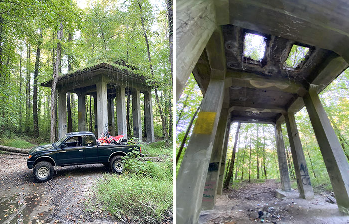 What Is This 25-Foot-Tall Concrete Structure In The Woods?