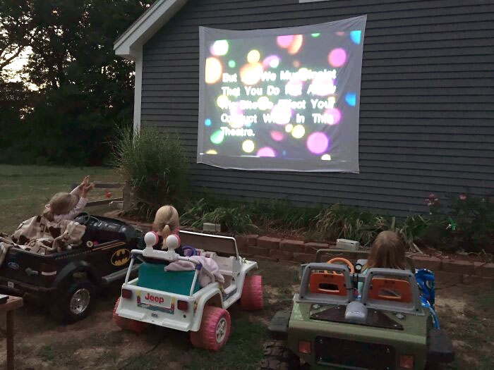 My Neighbor Put On A Drive-In Movie For Kids