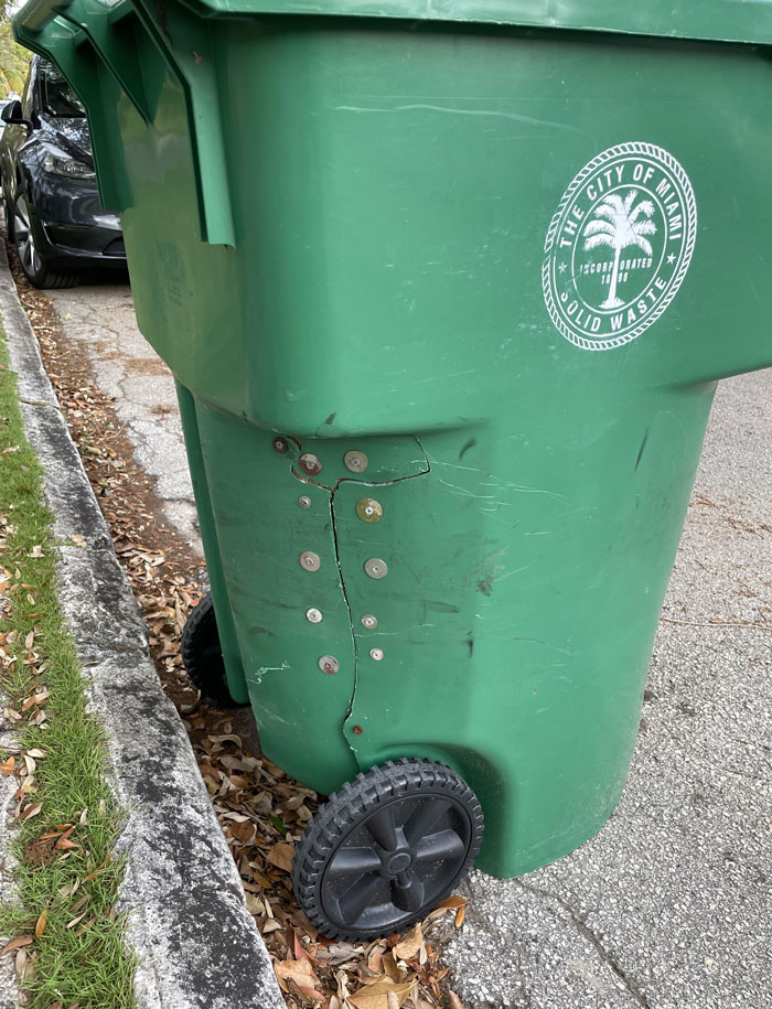 My Neighbor Fixed His Trash Bin Rather Than Ordering A New One From The City