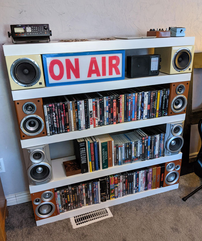 I Made Shelves Using Recycled Thrift Shop Speakers