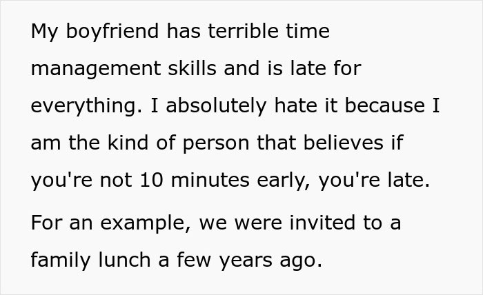 Woman Lies To BF About Event Start Date Because She's Tired Of His Selfish Behavior