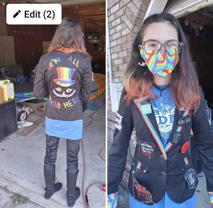 Pride Jacket I Made For My Daughter